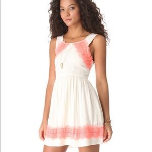 FREE PEOPLE | Cream & Neon Georgia Dress